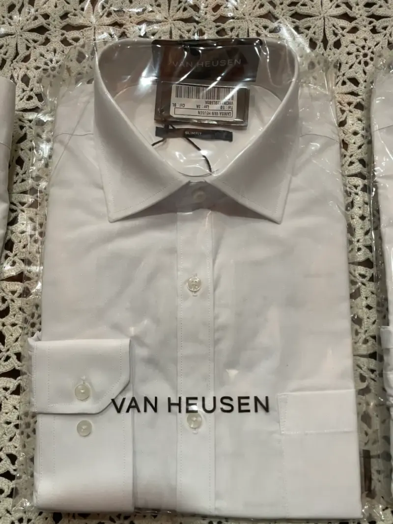 Camisa blanca de vestir Van Heusen slim fit