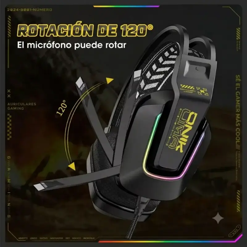 audifonos gamer con microfono Onikuma X13 RGB - 5