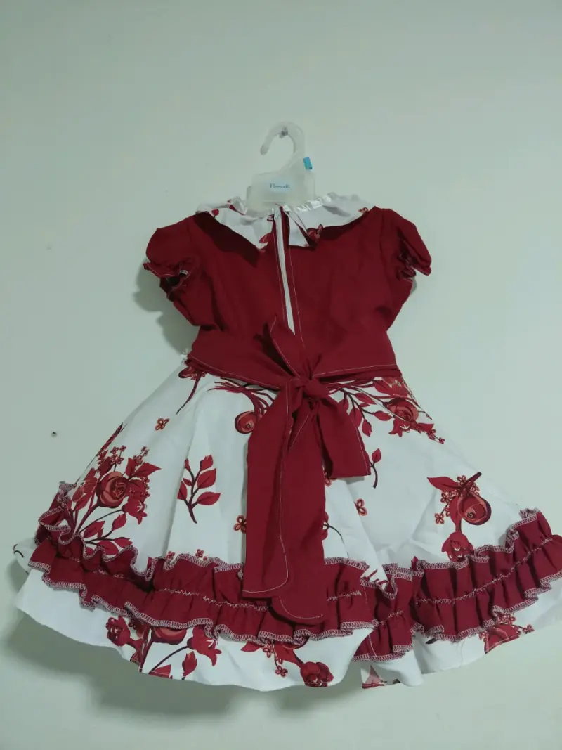 Vestido de niña para Fiestas Patrias con diseño floral - 5