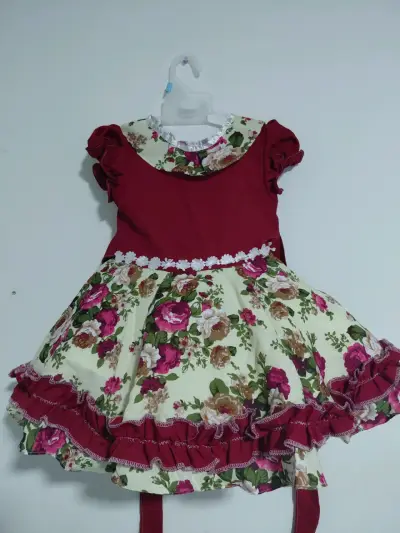 Vestido de niña para Fiestas Patrias con diseño floral - miniatura 6