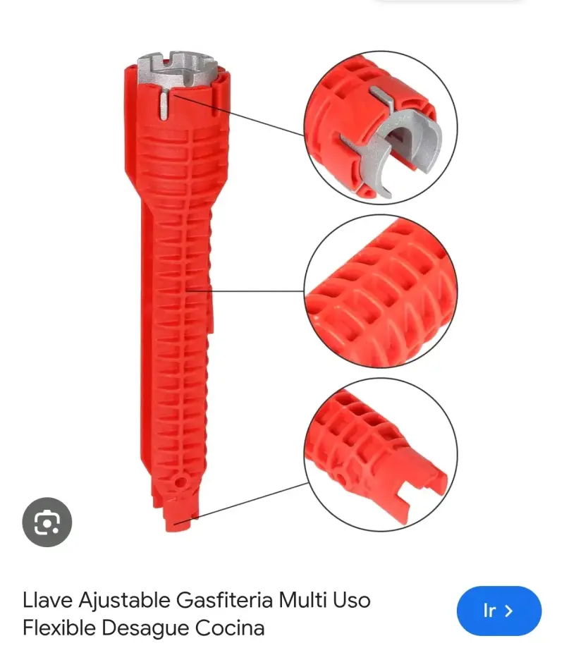 Llave Ajustable Multiuso para Gasfitería y Desagüe