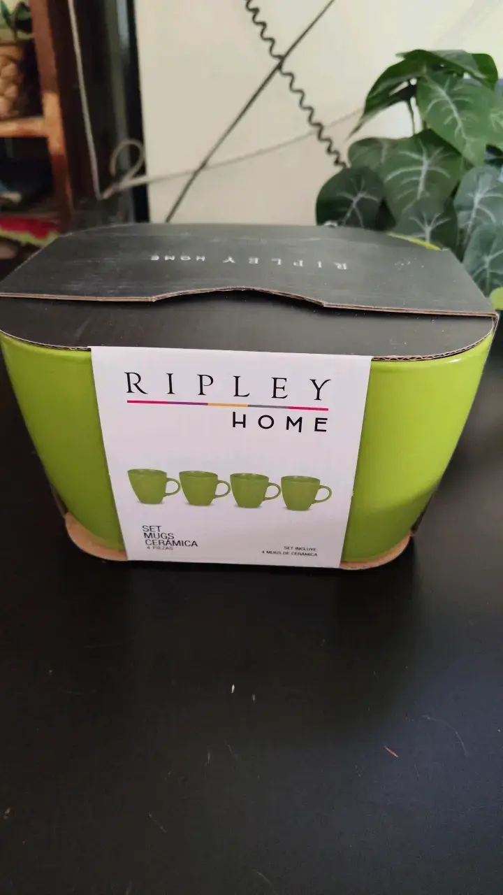 Set de tazas de cerámica verde Ripley Home