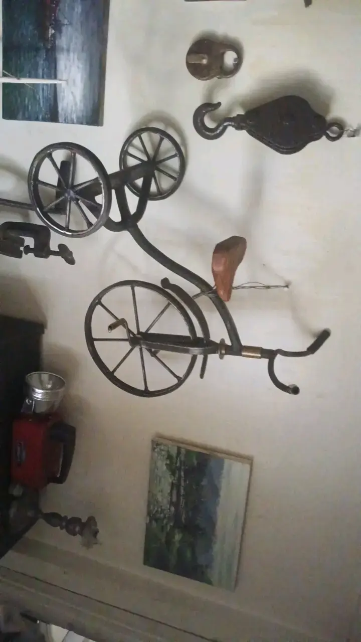 Triciclo antiguo de metal para decoración - 2