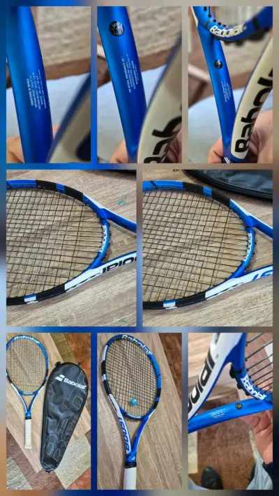 Raqueta de tenis Babolat azul con funda - miniatura 1