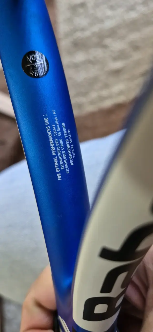 Raqueta de tenis Babolat azul con funda - 3