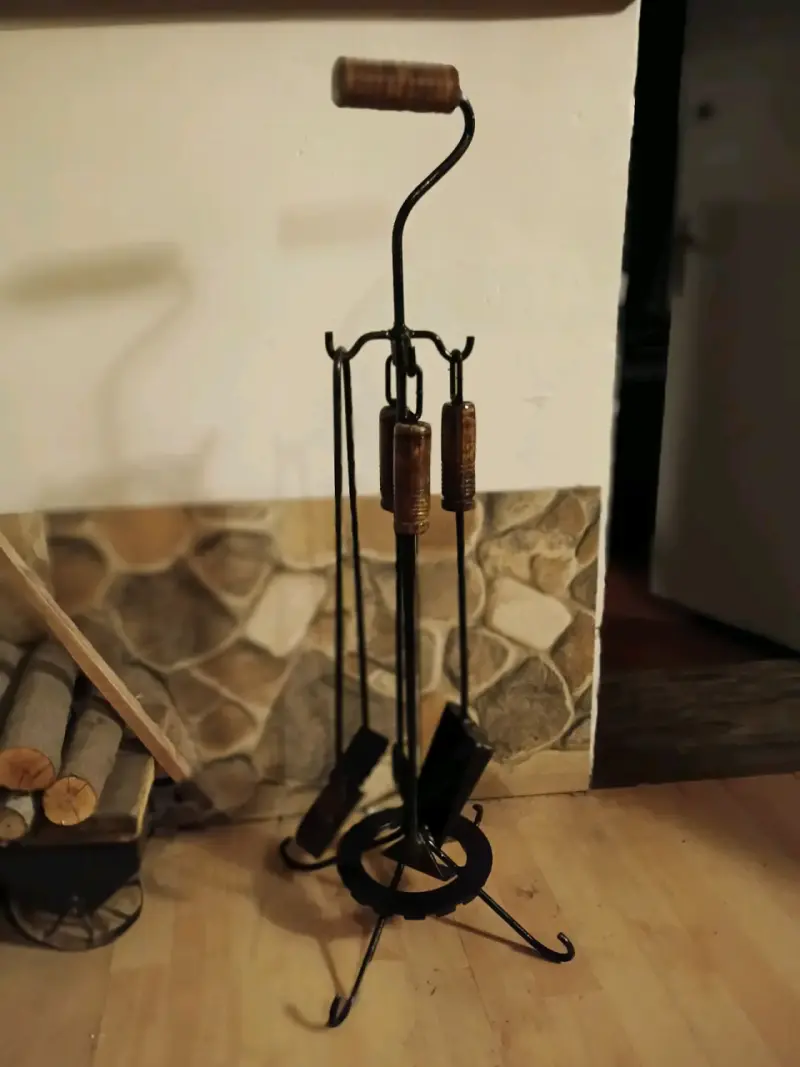 Juego de herramientas para chimenea de hierro forjado - 4