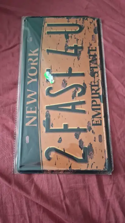 Set de placas decorativas vintage metálicas - miniatura 5