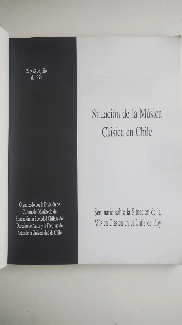 Libro Situación de la Música Clásica en Chile - 2