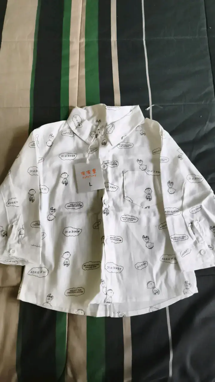 Camisa infantil estampada en dos colores - 2