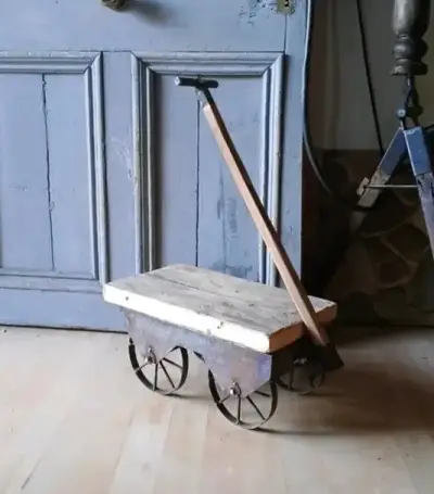 Carretilla de Madera y Metal para Jardín - miniatura 1