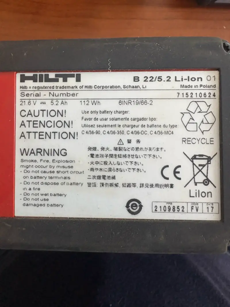 Batería recargable Hilti B22/5.2 Li-Ion - 3