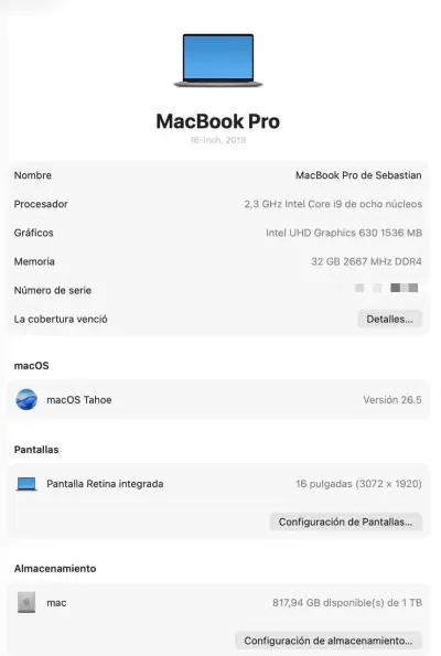 MacBook Pro 16 pulgadas en buen estado - miniatura 5