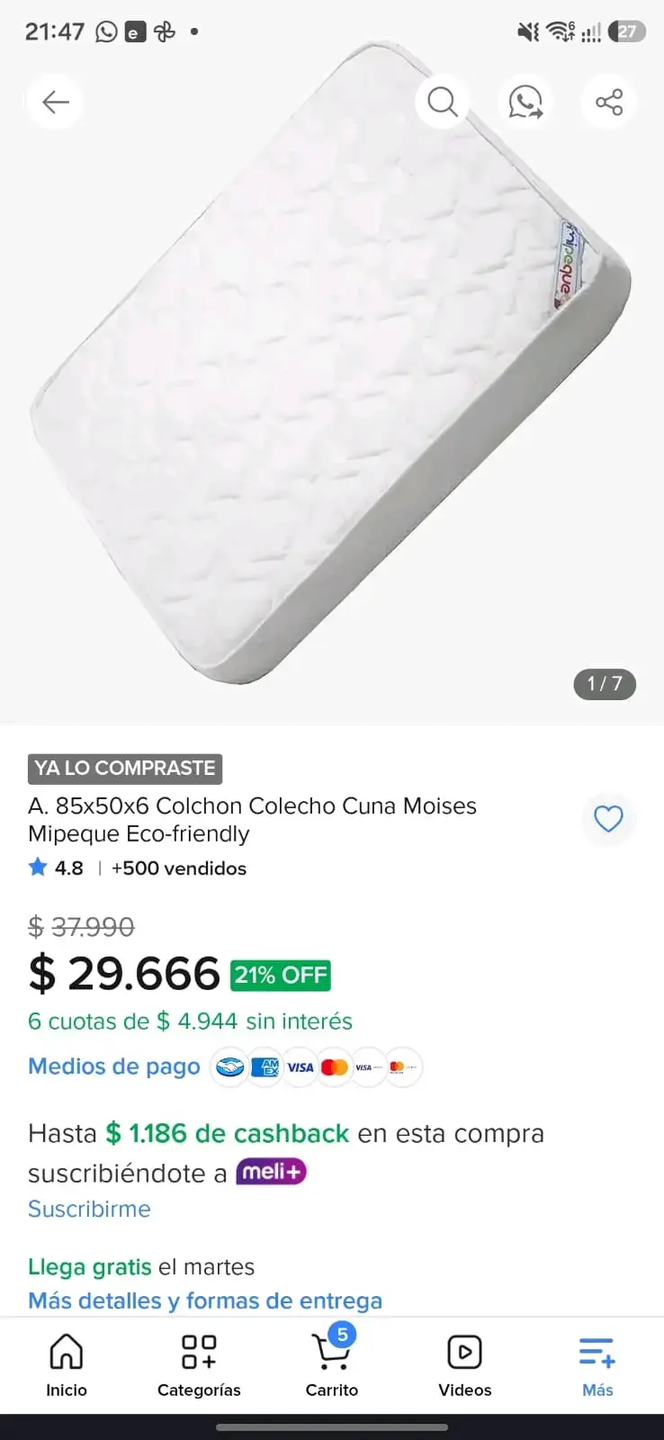 Cuna colecho para bebé con mosquitero gris oscuro - 2