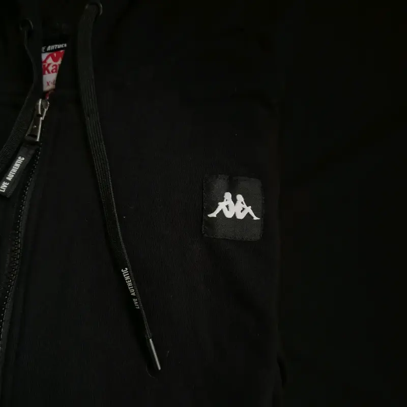 Polerón con capucha negro Kappa talla XL - 2