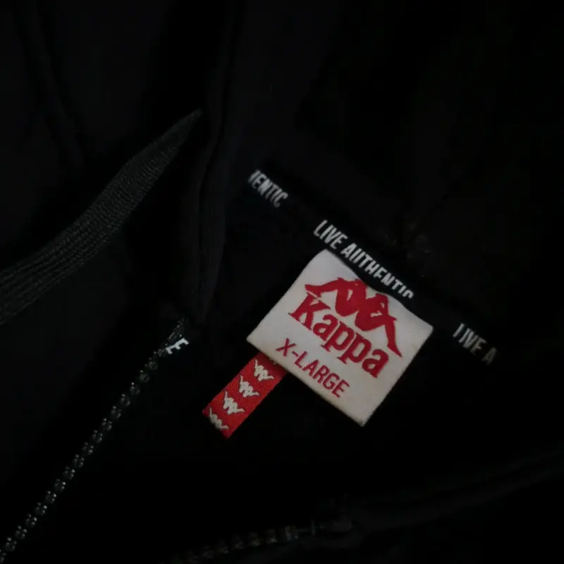 Polerón con capucha negro Kappa talla XL - 3
