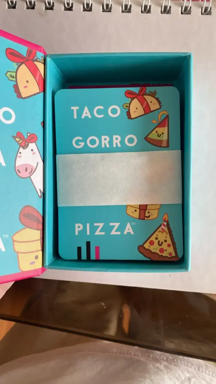Juego de cartas Taco Gorro Torta Caja Pizza - 2