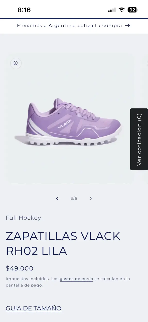 Zapatillas de Hockey Vlack RH02 Talla 34 - 4