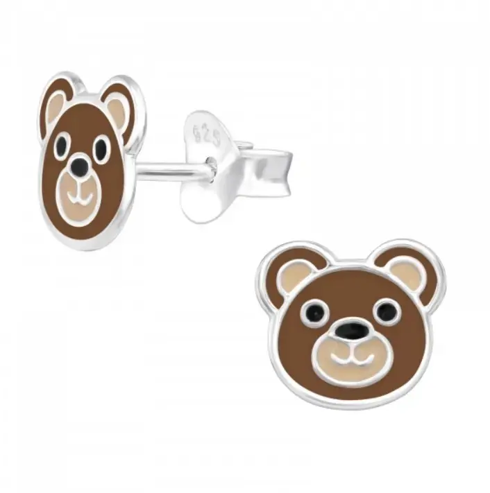 Aros de oso para niños en plata 925 - 2