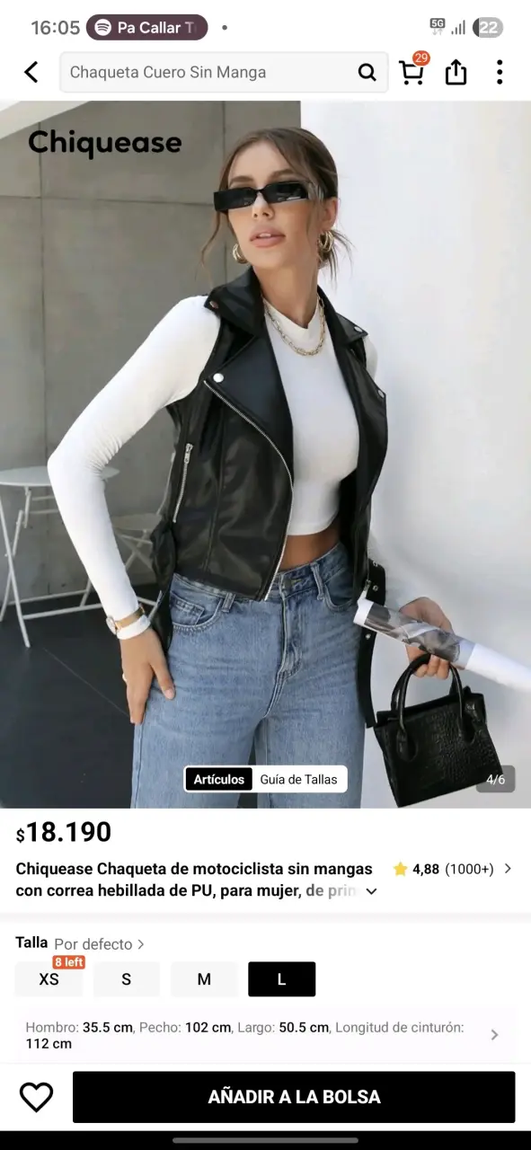 Chaqueta cuerina sin mangas nueva SHEIN - 2