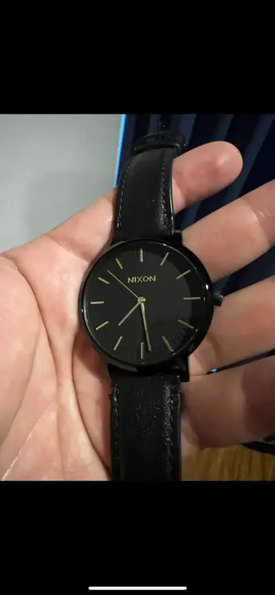 Reloj Nixon The Porter Negro Correa Cuero - miniatura 1
