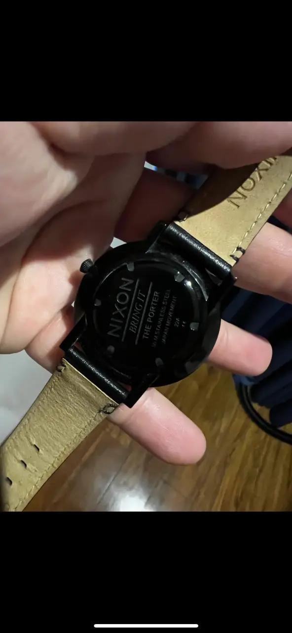 Reloj Nixon The Porter Negro Correa Cuero - 2