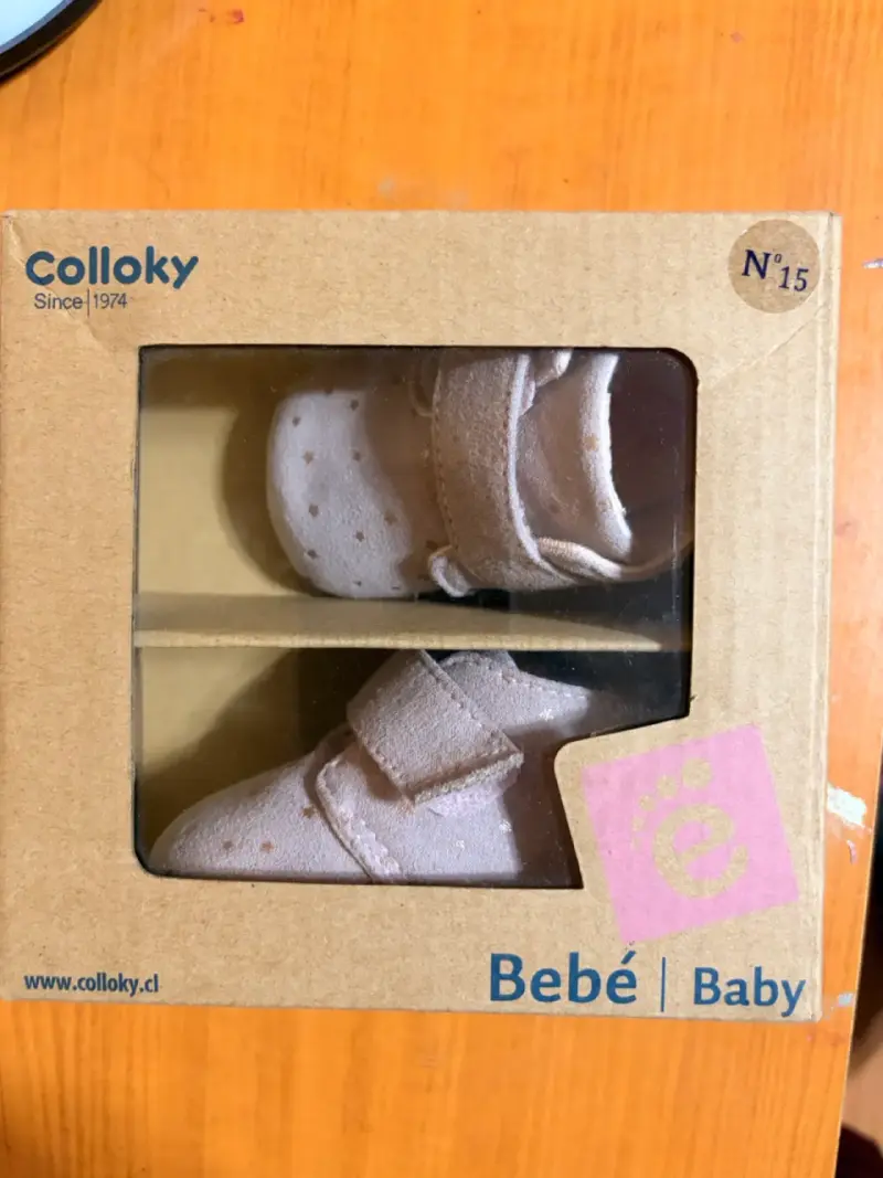 Botines de bebé rosados con estrellas Colloky - 4