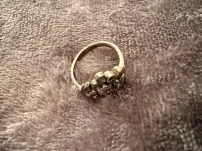 Anillo de plata con diseño floral vintage - miniatura 4