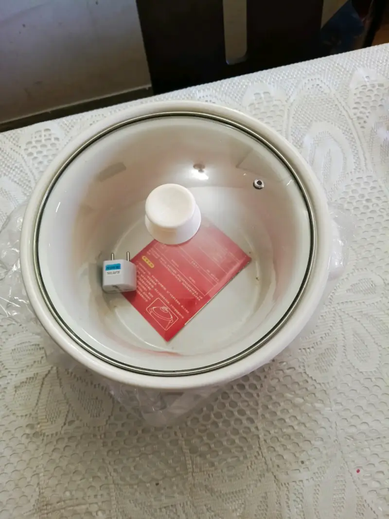 Olla eléctrica de cerámica con diseño floral - 3