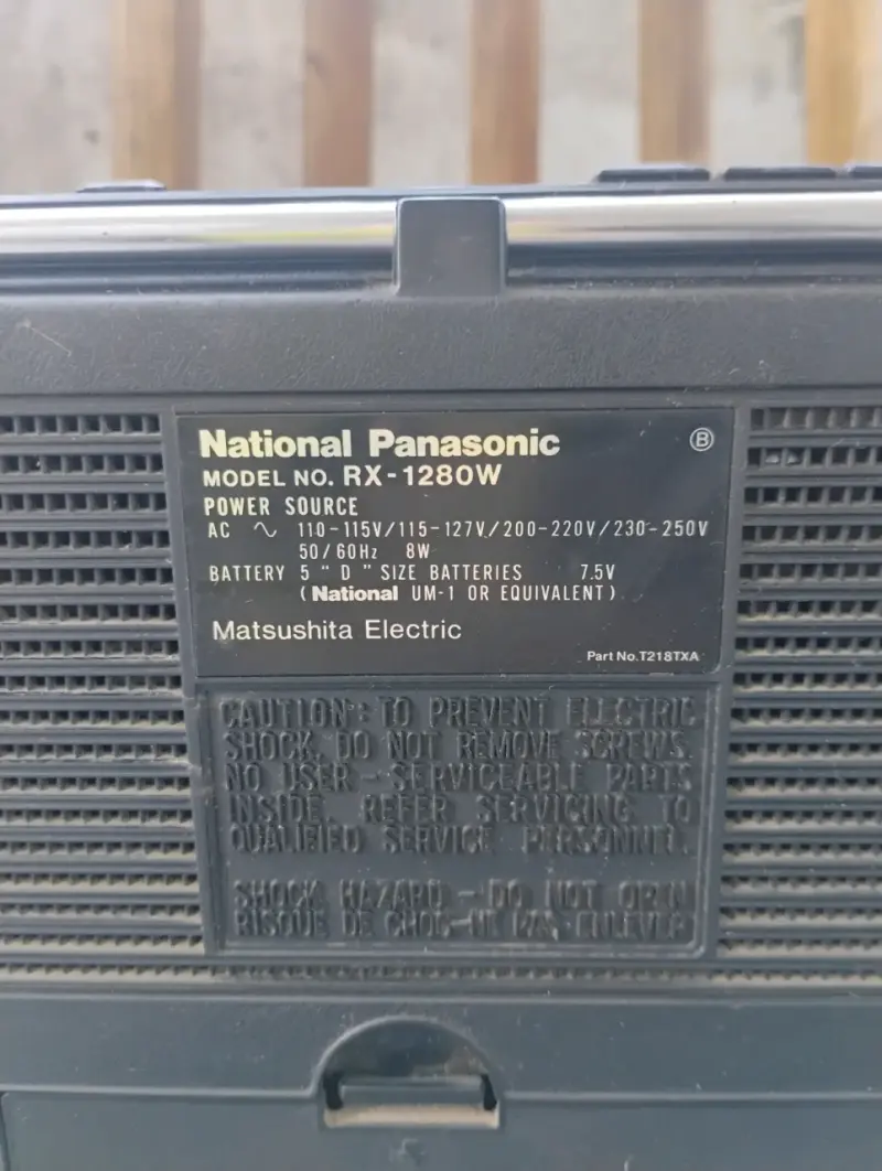 Radio Cassette Vintage National Panasonic RX-1280W - 4