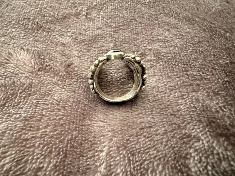 Anillo de plata con piedra negra elegante - 3