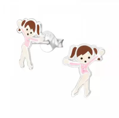 Aros de plata niña bailarina - miniatura 2