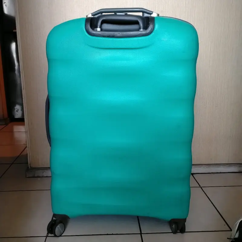 Maleta grande turquesa con ruedas Saxoline - 2