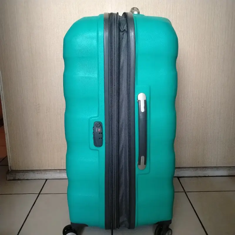 Maleta grande turquesa con ruedas Saxoline - 3