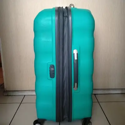 Maleta grande turquesa con ruedas Saxoline - miniatura 3