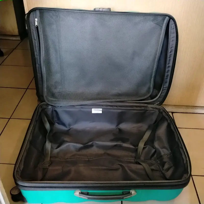 Maleta grande turquesa con ruedas Saxoline - 4