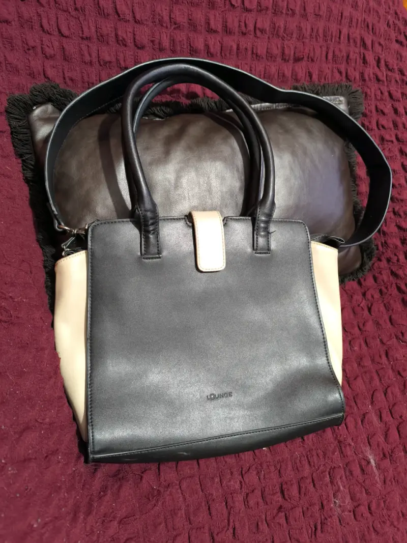Bolso de mano bicolor elegante lounge - 1