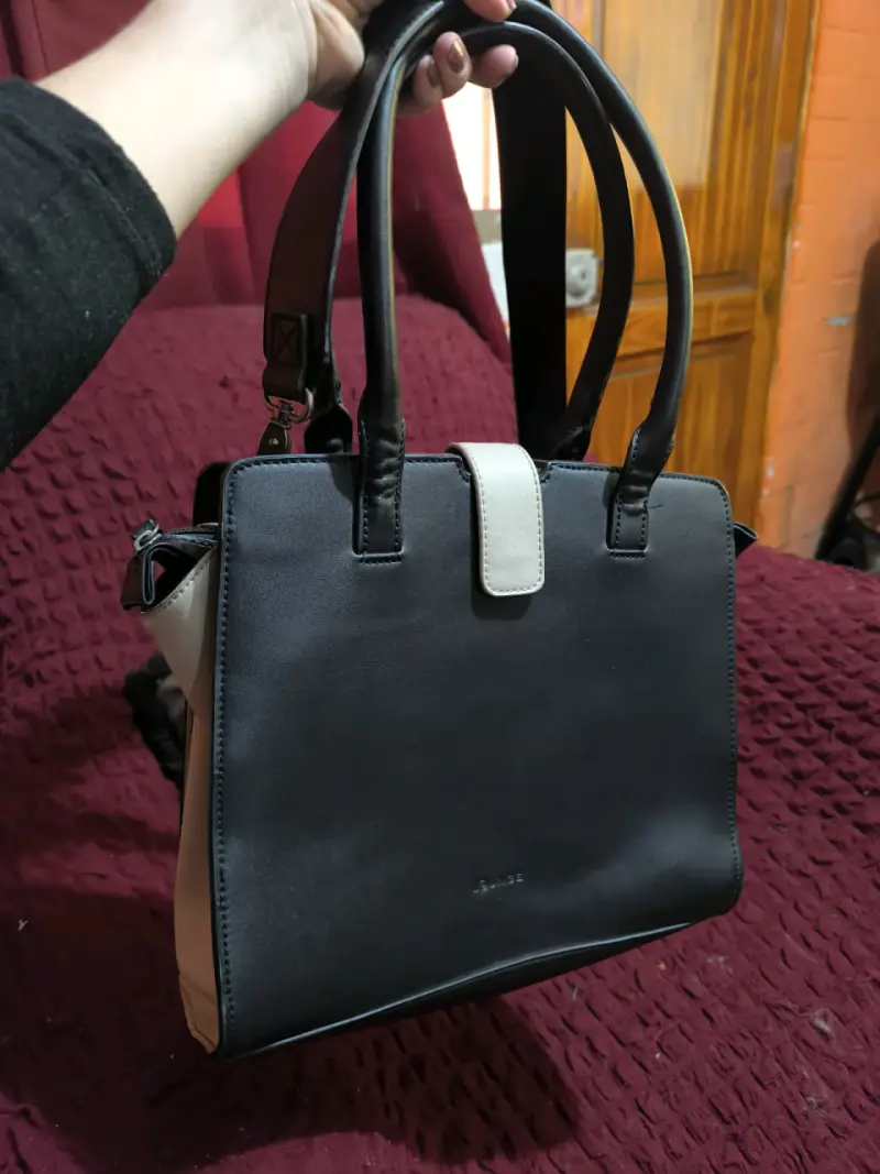 Bolso de mano bicolor elegante lounge - 2