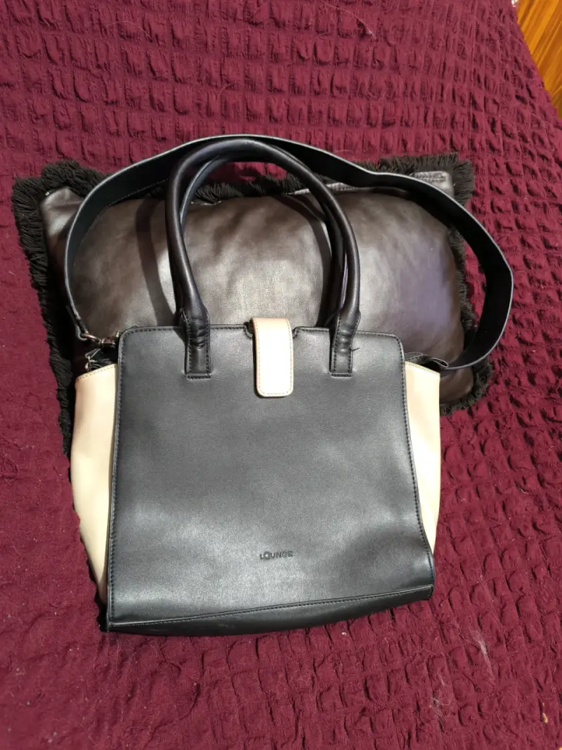 Bolso de mano bicolor elegante lounge - 3