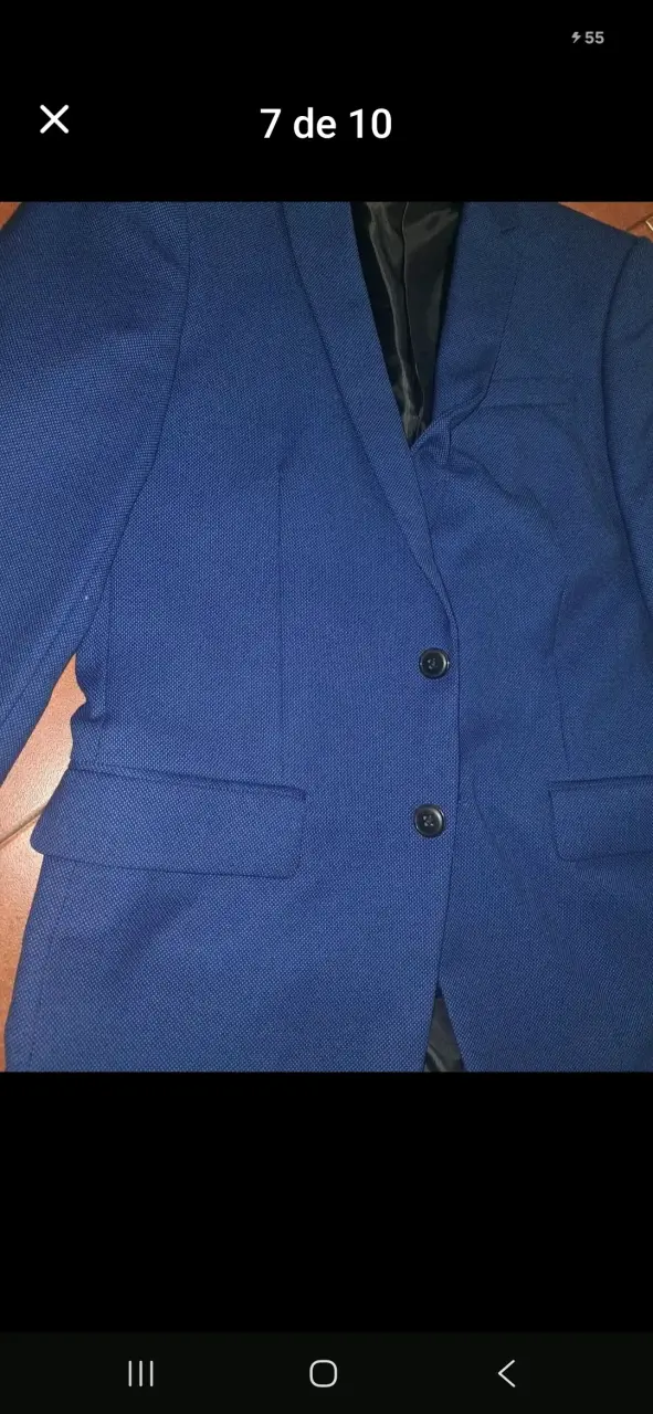 Traje azul Hombre Marca Zara T42 SlimFit - 2
