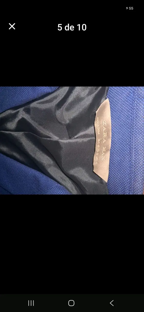 Traje azul Hombre Marca Zara T42 SlimFit - 5