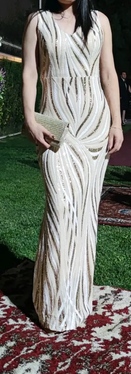 Vestido largo de fiesta con lentejuelas - 3