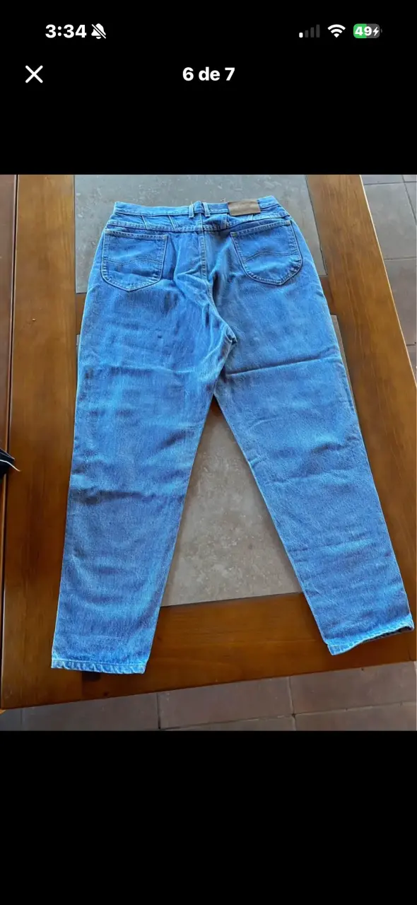 Jeans de mezclilla azul para mujer - 2