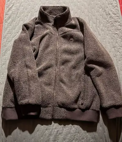 Chaqueta polar gris oscuro para mujer - miniatura 1