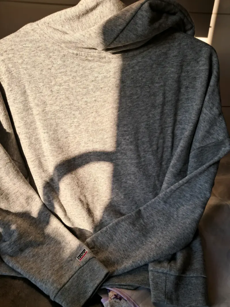 Polerón con capucha gris Levi's logo frontal - 5