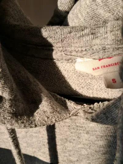 Polerón con capucha gris Levi's logo frontal - miniatura 6