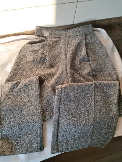 Pantalones de lana gris para mujer talla XS - miniatura 1