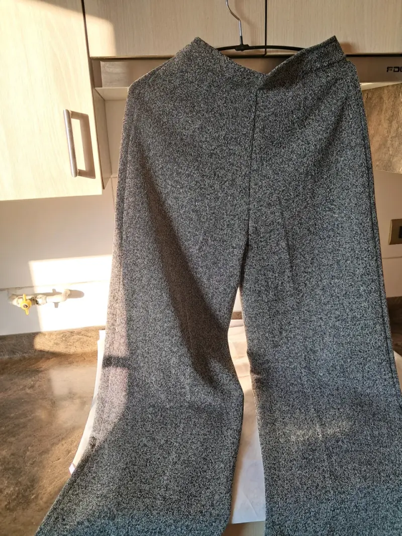 Pantalones de lana gris para mujer talla XS - 2