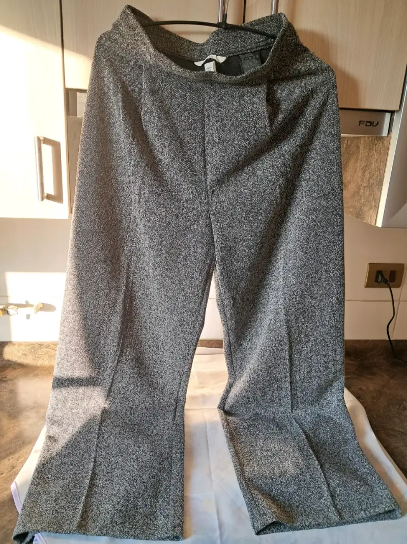Pantalones de lana gris para mujer talla XS - 6