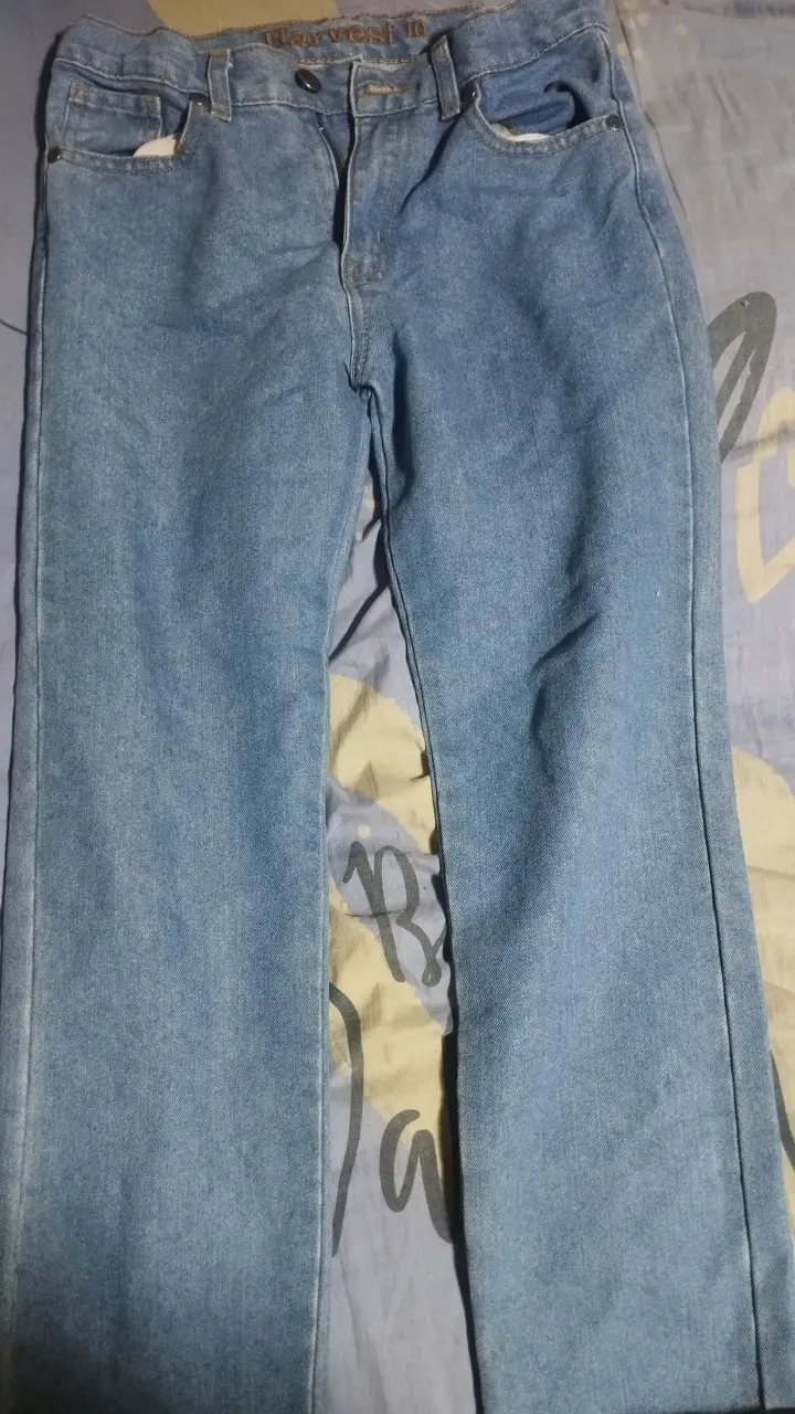 Jeans de mezclilla azul para niño, y shorts - 2