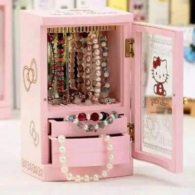 Caja organizadora de joyas Hello Kitty rosa - miniatura 2